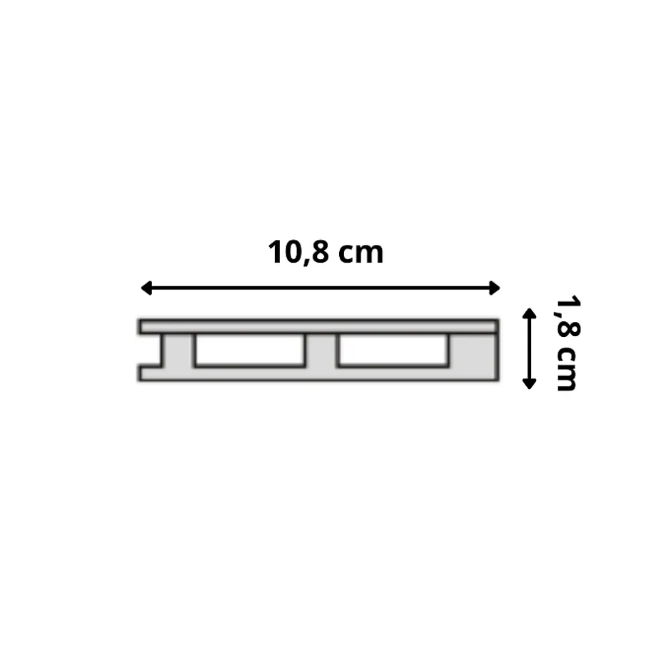 Wood&Sens Lot de 5 Plinthes MDF Passes-câbles à couvercle, L.2,44 m x H.10,8 cm, Ep.18 mm