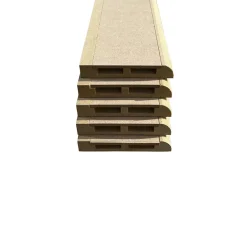 Wood&Sens Lot de 5 Plinthes MDF Passes-câbles à couvercle, L.2.44 m x H.11 cm, Ep.18 mm
