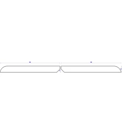 Forestea Lot de 5 Plinthes MDF prépeinte blanc 2400 x 100 x 10 mm