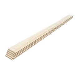 Lot de 5 Plinthes Plaquées Chêne MDF, L.2,23 m x l.10,8 cm x Ep.14 mm-Wood&Sens