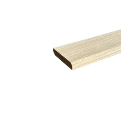 Wood&Sens Lot de 5 Plinthes Plaquées Chêne MDF Arrondi, L.2,23 m x l.7,8 cm x Ep.14 mm