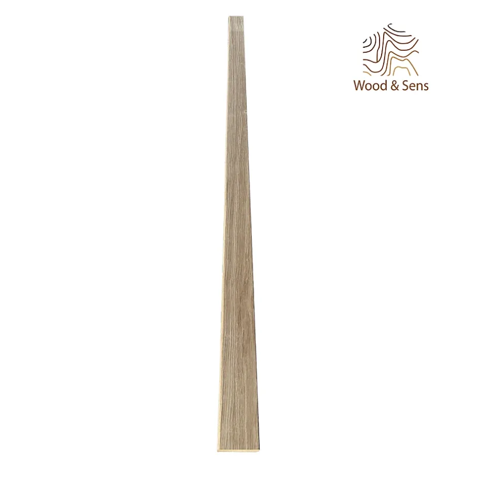 Wood&Sens Lot de 5 Plinthes Plaquées Chêne MDF Arrondi, L.2,23 m x l.7,8 cm x Ep.14 mm