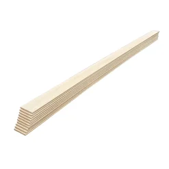 Wood&Sens Lot de 10 Plinthes Plaquées Chêne MDF Arrondi, L.2,23 m x l.9,8 cm x Ep.9 mm