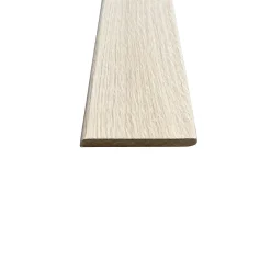 Wood&Sens Lot de 10 Plinthes Plaquées Chêne MDF Arrondi, L.2,23 m x l.9,8 cm x Ep.9 mm