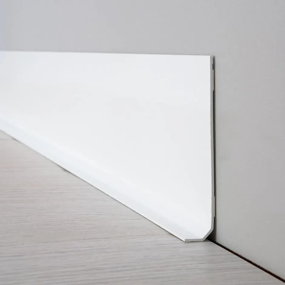 99Deco Lot de 10 Plinthes PVC Blanche - - H8 x L100 cm Profondeur 14 mm