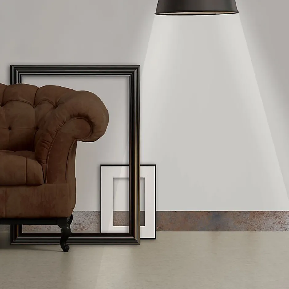 99Deco Lot de 10 Plinthes PVC Couleur Métal - - H8 x L100 cm Profondeur 14 mm