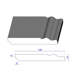 Lot de 5 Plinthes Style Prépeint MDF, L.2,44 m x l.10,8 cm x Ep.14 mm-Wood&Sens Sale