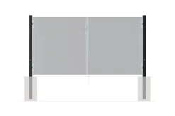 Casanoov Lot de 2 poteaux en fer DARIO 8x8cm H.230cm Noir Mat