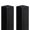 Lot de 2 poteaux en fer DARIO 6x6cm H.170cm Noir Mat-Casanoov New