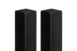 Lot de 2 poteaux en fer DARIO 6x6cm H.230cm Noir Mat-Casanoov Best