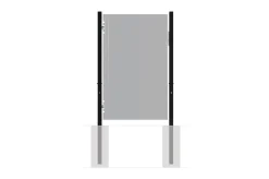 Lot de 2 poteaux en fer DARIO 6x6cm H.230cm Noir Mat-Casanoov Best