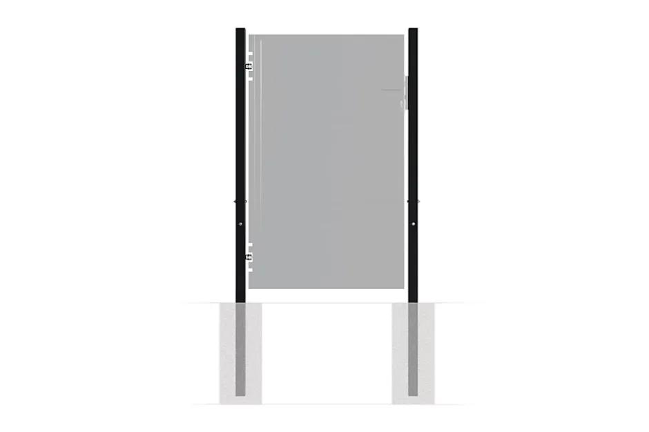 Lot de 2 poteaux en fer DARIO 6x6cm H.230cm Noir Mat-Casanoov Best