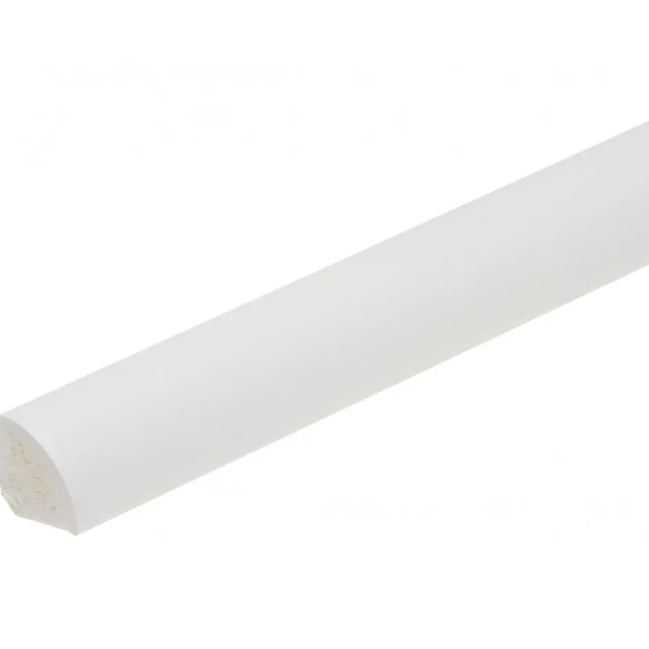 Monmobilierdesign Lot de 5 Quarts de rond PVC 13 x 13 mm longueur 2,5 m Blanc