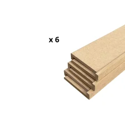 Lot de 6 Surplinthes MDF, L.2.44 m x H.12.8 cm, Ep.22 mm-Wood&Sens