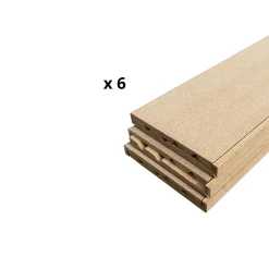 Wood&Sens Lot de 6 Surplinthes MDF, L.2.44 m x H.13.1 cm, Ep.22 mm