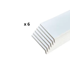 Lot de 6 Surplinthes MDF Prépeint Blanc, L.2.44 m x H.9.8 cm, Ep.22 mm-Wood&Sens Sale