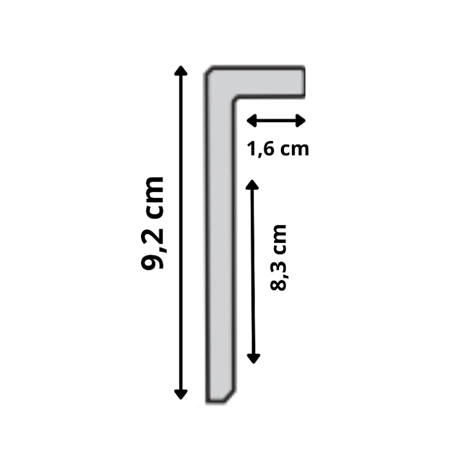 Lot de 5 Surplinthes MDF Plaquées Chêne, L.2.23 m x H.9.2 cm, Ep.20 mm-Wood&Sens Discount