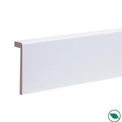 Forestea Lot de 5 surplinthes MDF revêtues blanc 2400 x 110 x 19 mm
