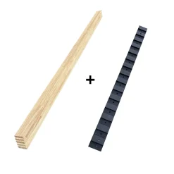 Wood&Sens Lot de 10 Tasseaux Chêne Abouté, L.250 cm x l.2 cm, Ep.4 cm