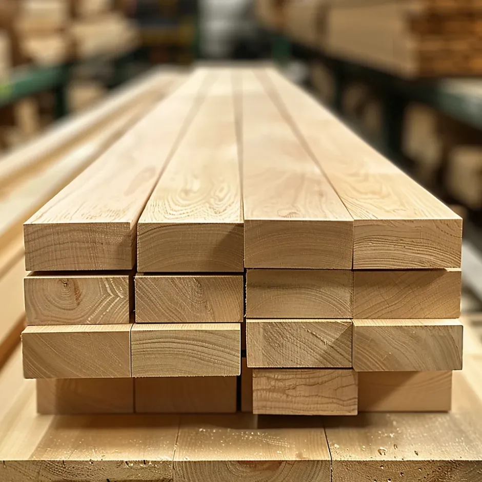 Lot de 6 tasseaux en hetre massif 32x70 mm Longueur 1.5 m-Ad Lyon Groupe Hot