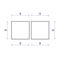Forestea Lot de 20 tasseaux hêtre rabotés 2400 x 9 x 9 mm