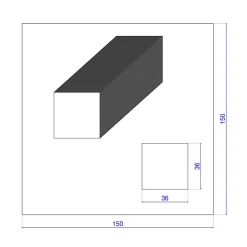 Wood&Sens Lot de 9 Tasseaux LVL Contrecollé SAPIN, L.2,40 m x l.3,6 cm x Ep.36 mm