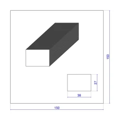 Wood&Sens Lot de 15 Tasseaux LVL Contrecollé SAPIN, L.2,40 m x l.3,6 cm x Ep.27 mm