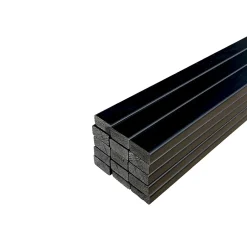 Wood&Sens Lot de 15 Tasseaux Pin Abouté Peint Noir, L.250 cm x l.2 cm, Ep.4 cm