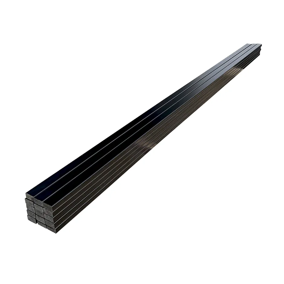 Wood&Sens Lot de 15 Tasseaux Pin Abouté Peint Noir, L.250 cm x l.2 cm, Ep.4 cm