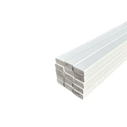 Wood&Sens Lot de 15 Tasseaux Pin Abouté Peint Blanc, L.250 cm x l.2 cm, Ep.4 mm
