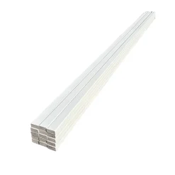Wood&Sens Lot de 15 Tasseaux Pin Abouté Peint Blanc, L.250 cm x l.2 cm, Ep.4 mm