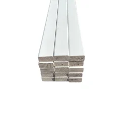 Wood&Sens Lot de 15 Tasseaux Pin Abouté Peint Blanc, L.250 cm x l.2 cm, Ep.4 mm