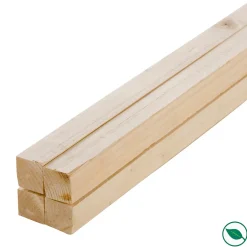 Lot de 4 tasseaux sapin brut 2400 x 48 x 37 mm-Forestea New