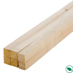 Forestea Lot de 6 tasseaux sapin rabotés 2400 x 34 x 34 mm