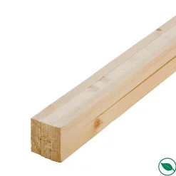 Lot de 6 tasseaux sapin rabotés 2400 x 34 x 21 mm-Forestea