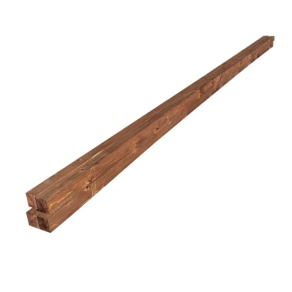 Wood&Sens Lot de 4 Tasseaux Sapin Traité marron, L.2,40 m x l.2,75 cm x Ep.27,5 mm