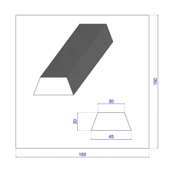 Lot de 10 Tasseaux Triangulaires Sapin Traité marron, L.2,50 m x l.4,5 cm x Ep.20 mm-Wood&Sens Sale