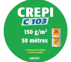 Lot de 5 toiles de verre - motif crépi - rouleau 50 x 1 m-Semin Hot