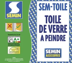 Semin Lot de 2 toiles de verre - motif plafond - rouleau 50 x 1 m