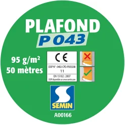 Semin Lot de 2 toiles de verre - motif plafond - rouleau 50 x 1 m