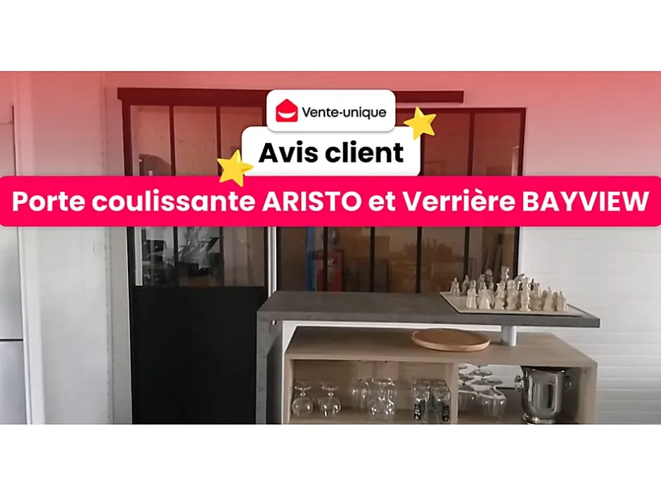 Lot de 2 verrières atelier avec imposte en aluminium thermolaqué - 2 x L120 x H130 + L83 x H40 cm - Noir - BAYVIEW-Vente-unique Sale