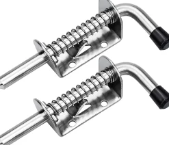 Lot de 2 verrous de porte de garage à pêne dormant en acier à ressort, loquets et boulons de 127 mm-Deko Hot