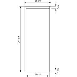 Skylab Lot porte Univers 204 x 83 x 4 cm + rail rustique
