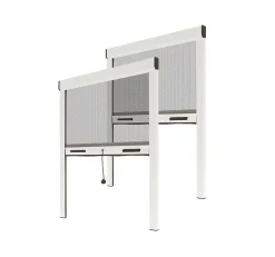 Lot Stores Moustiquaire ALU recoupable - x2 - L80 x H130cm - Blanc-Avosdim