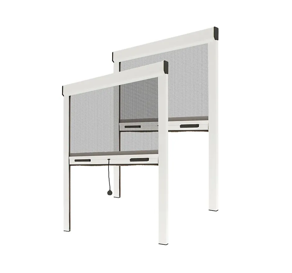 Lot Stores Moustiquaire ALU recoupable - x2 - L125 x H160cm - Blanc-Avosdim Best