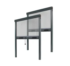 Avosdim Lot Stores Moustiquaire ALU recoupable - x2 - L150 x H230cm - Gris Anthracite