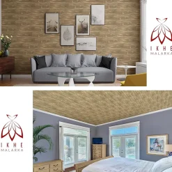 Ikhemalarka 20m² - 120 pièces de panneaux polystyrène, panneaux de plafond, panneaux muraux, décors, imitation pour plafonds - PP-104