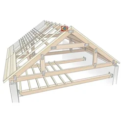 Madrier traité 225 x 75 mm, L.5 m jaune- New