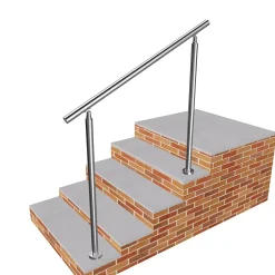 AICA Sanitaire Main courante 1 m argent inox 201 fixation sol mur escaliers rampes intérieur extérieur by Aica