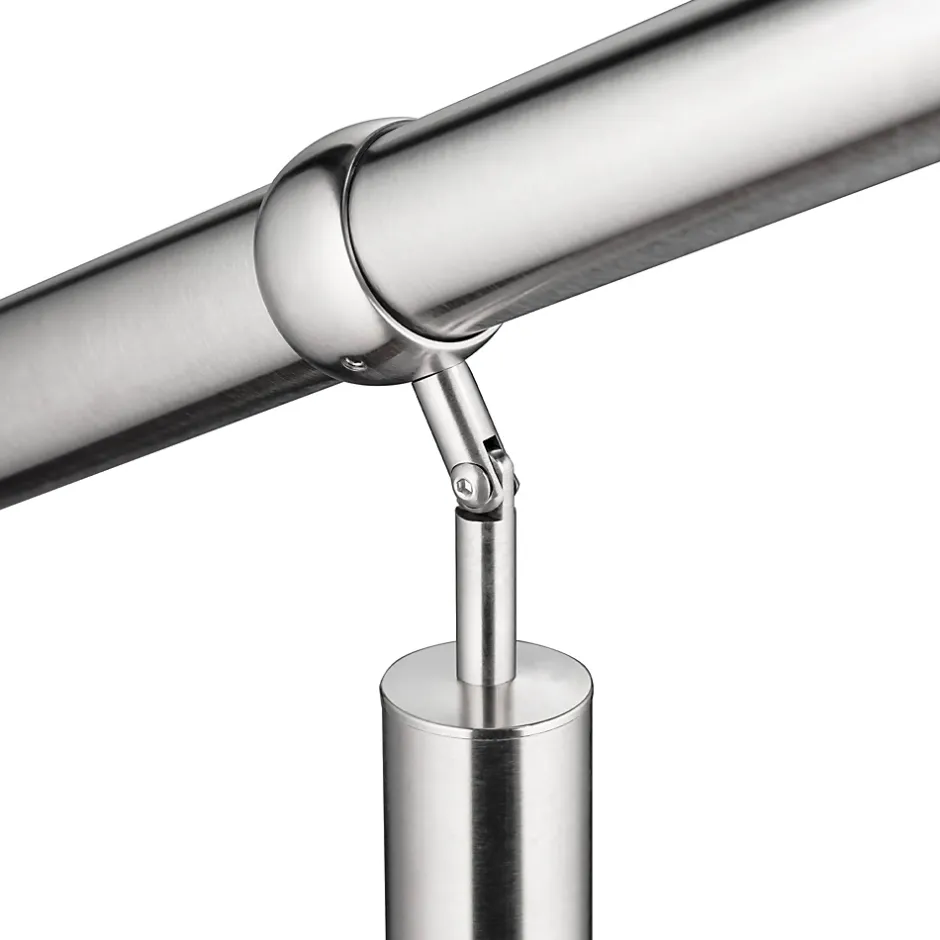 Main courante 1 m argent inox 201 fixation sol et mur escaliers intérieur extérieur by Aica-AICA Sanitaire Online